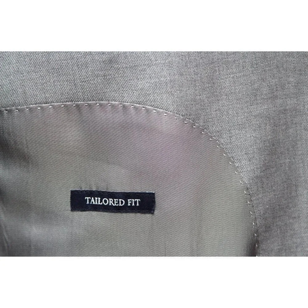 43R Jos A Bank 1905 Navy Mens Sportcoat Blazer Jacket‎ Tailored Fit Grey D040200